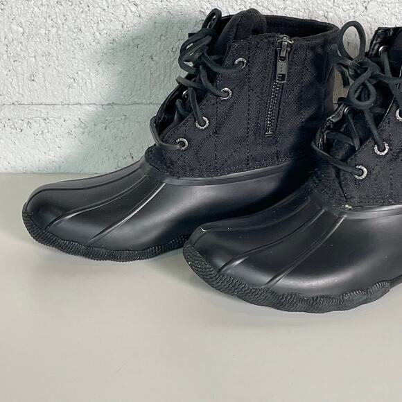 Sperry® woman's Saltwater Seacycled™ Duck Boots black 6. - Picture 8 of 10